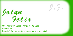 jolan felix business card